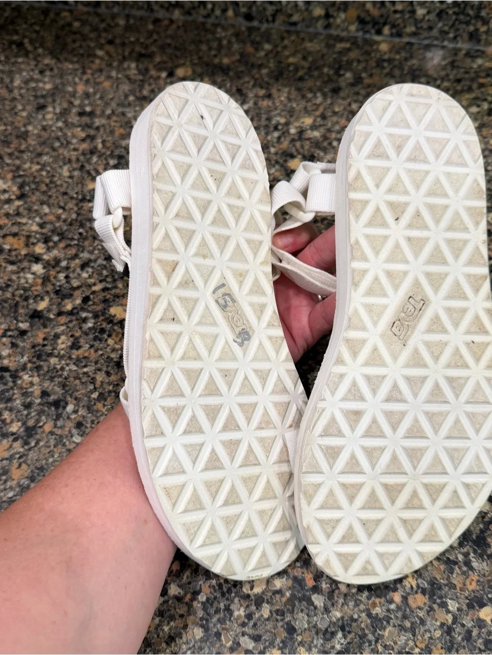 Teva White Women's Adjustable Sport Sandals 9